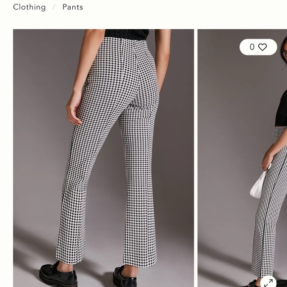 Anthropologie Maeve Black and White Gingham Pants - Picture 8 of 8